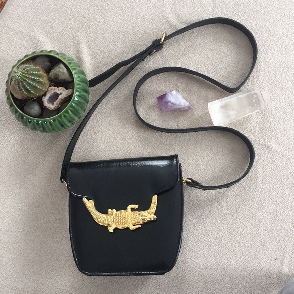 Vintage Alligator/Crocodile Cross Body Bag